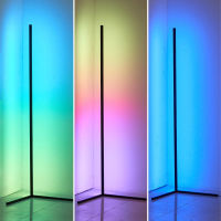 140CM Simple RGB wall corner Led RGB Floor Lamp bedroom app colorful floor lamp docking living room strip led atmosphere lamp