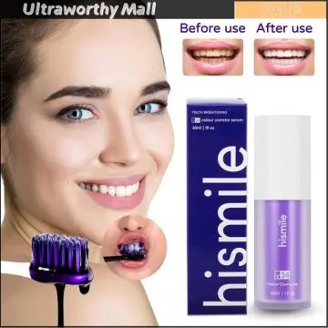 HISMILE V34 Toothpaste Whitening Teeth Repair Brightening Tooth Care Purple  Corrector Stains Stains Removal Dental Cleansing