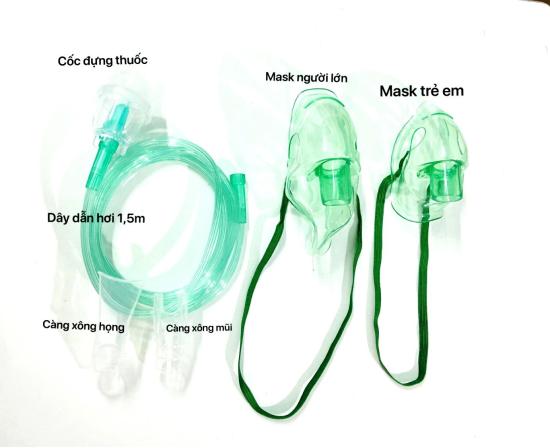 Bộ mask máy xông khí dung, phụ kiện máy xông khí dung, xông mũi họng - ảnh sản phẩm 1