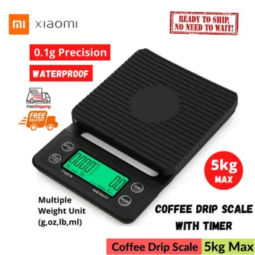  Digital Coffee Scale with Timer and Tare Function 0.1g