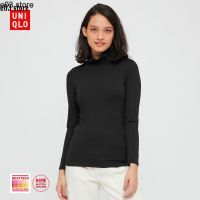 xis664 e03 store Uniqlo Women HEATTECH EXW เสื้อยืดสองตัว (แขนยาว) (ชุดชั้นในที่อบอุ่น) 428498