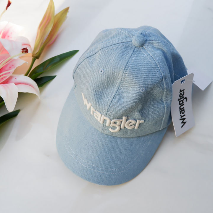 หมวก-หมวกแก๊ป-cap-hat-หมวกยีนส์-wrangler-แท้-100-งานใหม่-ป้าห้อยครบ-หมวก-รุ่น-wr-w2803202-สียีนส์