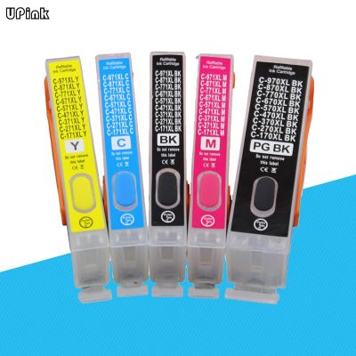 5PCS for canon 970 PGI-970 CLI-971 refillable ink cartridge for canon MG5790 MG5795 printer with auto reset chips pgi970 Ink Cartridges