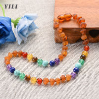 Natural Amber สร้อยคอ100 ดิบ Unpolished Chakra Bead Amber สร้อยคอสำหรับทารก Certified แท้ Baltic Sea Amber เครื่องประดับ Gift