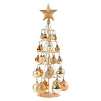 Wrought Metal Seasonal Gift Iron Bauble Tree Spiral Holder Christmas Standing Ornament