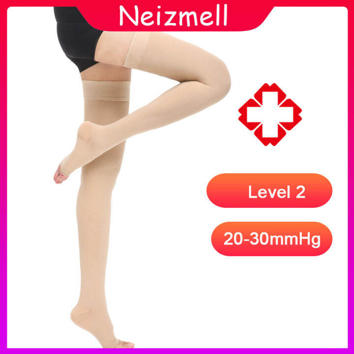 Neizmell 1 pair Level 2 Compression Stockings 2131mmHg Open The Toe