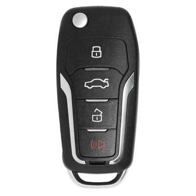1 Piece for Xhorse XKFO01EN Car Remote Key Universal Wire Remote Key Car Remote Smart Key Fob Flip 4 Button for Ford Style for VVDI Key Tool