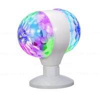 ( โปรโมชั่น++) คุ้มค่า ไฟดิสโก้เทค ไฟเทค ไฟเธค ไฟดิสโก้ ไฟปาร์ตี้ LED full color rotating lamp หัวคู่ (สีขาว) ราคาสุดคุ้ม ไฟ ดิ ส โก้ ไฟดิสโก้ ไฟหมุน ไฟดิสโก้เทคผับ