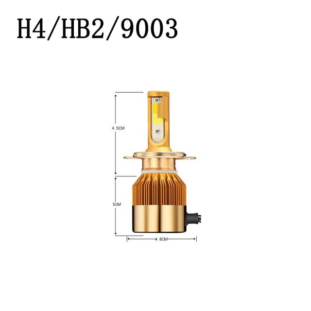 ไฟหน้าสีขาวและเหลืองคู่1ชิ้น-h7-h4-h11-hb2-9003-9005-hb3-h10ดัดแปลงใกล้ไฟรถยนต์ไฟ-led