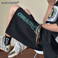 MAYCHEER   กางเกงทรงหลวมลำลองกางเกงขาสั้นอเนกประสงค์แฟชั่นของผู้ชาย