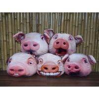 หมอนพิงหลัง หมอนรองก้น แก๊งค์หมู 5 หน้า หน้าตาสุดกวน เหมือนจริง นุ่มนิ่มมาก เหมาะแก่การตกแต่ง