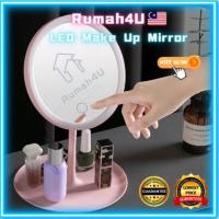 【BEIBEI】 RUMAH4U Cermin Led Solek Kosmetik LED Light Makeup Beauty Makeup Mirror Adjustable Rotation Countertop Cosmetic Mirror