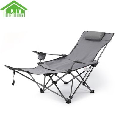 【LZ】♨◈✵  Cadeira de piquenique dobrável ao ar livre reclinável ajustável portátil 2in1 com apoio para os pés removível cadeira de acampamento cadeira de pesca ultra-leve
