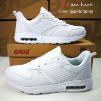 Sale!! สีขาว 43 (BJM366) BAOJI รองเท้าผ้าใบบาโอจิ ของแท้ สำหรับผู้ชาย รุ่นใหม่ Size 41-45