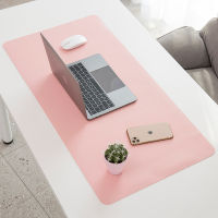 【CW】60*30แผ่นป้องกันโต๊ะทำงาน PU Leather Waterproof Mouse Pad Desktop Keyboard Desk Pad Gaming Mousepad PC Accessories