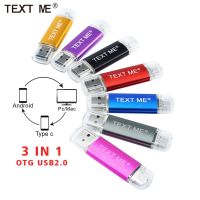 TEXT ME OTG USB2.0 64GB USB stick usb 2.0 USB flash drive pen drive OTG 4GB 8GB 16GB 32GB usb2.0 pendrive 3 in 1 OTG Type-c