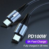 PD 100W 5A USB Type C Cable Fast Charging Data Cord For Samsung Oneplus Xiaomi Poco F3 Wire Mobile Phone USB C To Type C Cables Cables  Converters