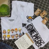 2023 New หมวกฟาง,คำ,CHIBI อะนิเมะเสื้อยืด TOTTEES เครื่องแต่งกาย