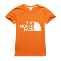 THE NORTH FACE Bottoming เสื้อเด็กเสื้อยืด Bottoming เสื้อเด็กผ้าฝ้าย100% ครึ่งแขนเด็กเสื้อยืดผ้าฝ้ายฤดูร้อน