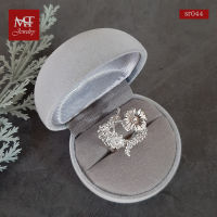 MT แหวนเงินแท้ ลายดอกไม้ และใบไม้เลื้อย ไซส์ : 51 Solid 925 Sterling Silver Ring (sr044) MT Jewelry มณีธารา