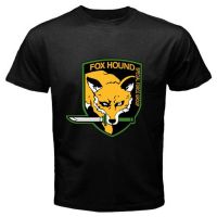 New FOXHOUND Metal Gear Solid Special Force Group Men t shirt casual cotton top black