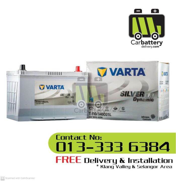 Varta T110 145D31L Start Stop Car Battery Mazda CX5 Diesel Lazada