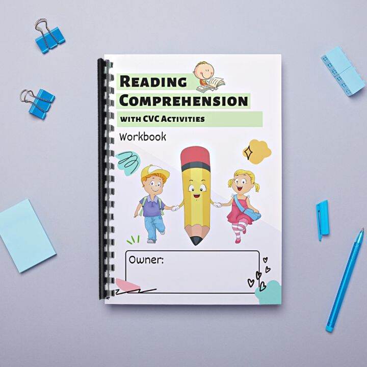 kl 105 pages 2in1 READING COMPREHENSION with CVC Activities | Lazada PH