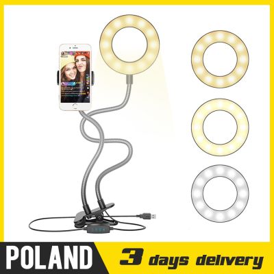 ¤❖ 2022 Selfie Ring Light With Flexible Mobile Phone Holder Lazy Bracket Desk Lamp LED For You tu be Live Stream Office Kitchen