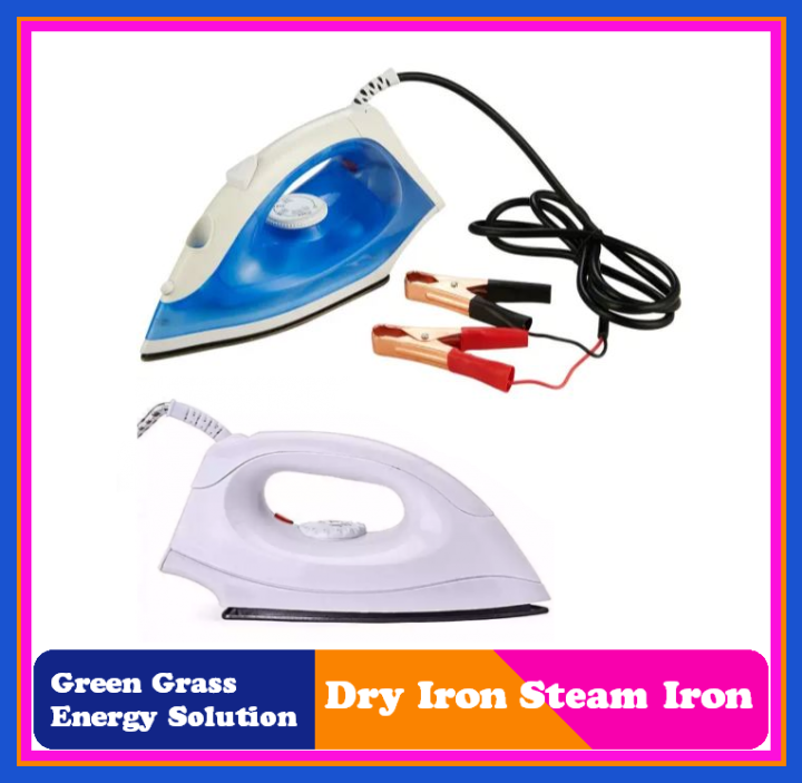 Dry Iron 150W Travel Mini Drys Function DC 12V Iron Electric DC Solar