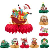 Christmas Honeycomb Centerpieces Christmas Center Pieces Table Topper Signs with Gnome Santa Santa Claus Tree Snowman Tables Decorations for Christmas gorgeous