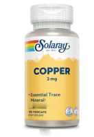 Solaray, Copper, 2 mg, 100 VegCaps