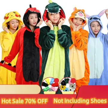 Kigurumi Pajamas Tom and Jerry Onesie Adults Unisex Flannel Winter Sleepwear Costume Cosplay Halloween