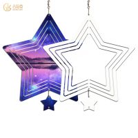 Amazon diy thermal sublimation metal wind turn hot stamping metal blank bells hang act the role of garden decoration pendant