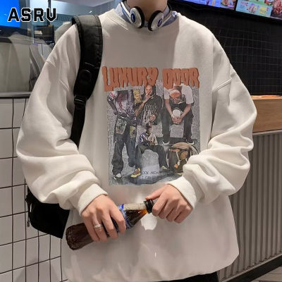 ASRV เสื้อฮู้ดชาย เสื้อมีฮู้ดผู้ชาย hoodie เสื้อกันหนาว ผู้ชาย เสื้อสเวตเตอร์สวมหัวมีฮู้ดของผู้ชาย,เสื้อสเวตเชิ้ตแขนยาวไฮสตรีทเสื้อยืดฮิปฮอปเสื้อกล้ามทรงหลวม