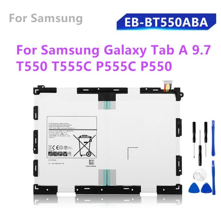 แบตเตอรี่  Samsung Galaxy Tab A 9.7 T550 T555C P555C P550  6000mAh+เครื่องมือฟรี รับประกัน 3 เดือน