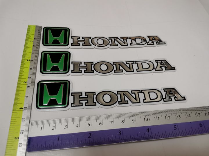 สติ๊กเกอร์ฟอยด์-ปั๊มนูน-คำว่า-honda-ติดรถ-แต่งรถ-ฮอนด้า-sticker-สวย-ขนาด-3x14-ซม-สวย-งานดี-หายาก-ติดท้ายรถ-ติดข้างรถ-ติดประตูรถ