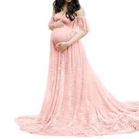 【DT】hot！ Womens Maternity Trailing Short Sleeved Photography Flying Sleeve Dresses Photoshoot Vestido