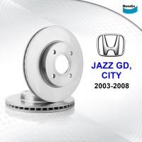 Bendix จานเบรคคู่หน้า Honda City, Jazz GD ปี 2002-2008 dia 239.7 mm. 4 รู BR2504 (รูปแทน)