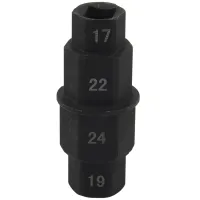 Motorcycles Hex Axle Tool - 17Mm, 19Mm, 22Mm, 24mm - Hexagon Front Wheel Hub Axle Spindle Socket Adapter Tool 3/8 Inch