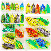 PRO Frog Lures Set เหยื่อตกปลาปลอมประดิษฐ์พร้อมตะขอซ่อน Fishing Tackle สำหรับน้ำจืดน้ำเค็ม