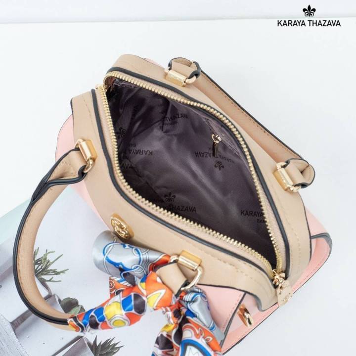 กระเป๋าแบรนด์-karaya-ทรงหมอน-โทนสีพาสเทล-ฟรี-ผ้าผูกกระเป๋า-สีสวยละมุนทุกสีค่ะ-งานน่ารักมากกกก