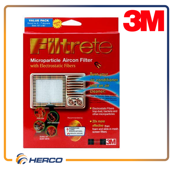 3M Filtrete Aircon Filter Value Pack 15" x 90" 1 pc/pk Lazada PH