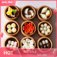 Jacky 1x dollhouse miniatures อาหารจีนนึ่งขนมปัง DIM SUM Basket SUPPLY