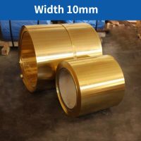 Width 10mm * Thick 0.05/0.1-0.5MM 1Meter/Roll Thin Brass Sheet Strip Gold Film Wire Brass Foil Plate Jewelry Making DIY H62 Colanders Food Strainers