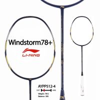 ไม้แบดมินตัน LI-NING Badminton Racket : รุ่น Windstorm78+ (AYPP512-4) navy/gold/silver FREE:GRIP+STRING+COVER พร้อมขึ้นให้ฟรี