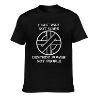 Fashion Diy Crass Fight War Not War Punk Hardcore Anarchist Anarchy Symbol Hot Sell Diy Customized MenS Casual Tee