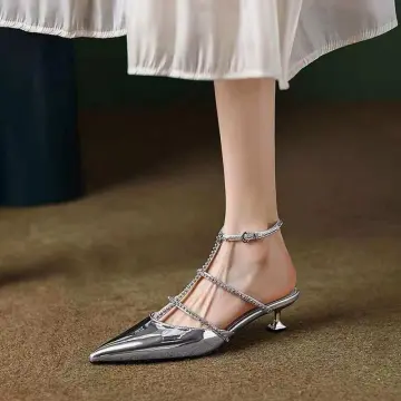 Silver Shimmer Synthetic Comfortable and Stylish Pointed Wedding Heels |  For Casual Wear, Party and Formal Wear Occasions 3 Inches Heel | For Women  & Girls (numeric_7)