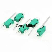 250VAC 16A SPDT 3-Pin Long Straight Hinge Lever Miniature Microswitch Green