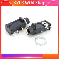 KYLE Wild Shop 6.35mm 3pin power Socket PCB Panel Female Mount Audio Jack Speaker Connector cable Adapter 1/4 Inch 6.5 Mono plug Microphone