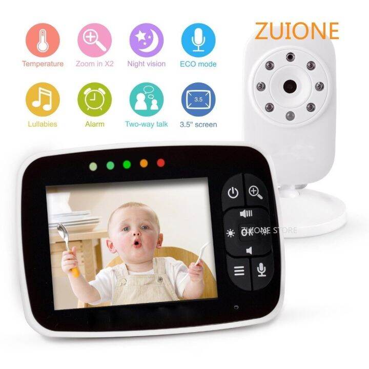 3.5 Inch Wireless Baby Monitor LCD Screen Display Infant Night Vision